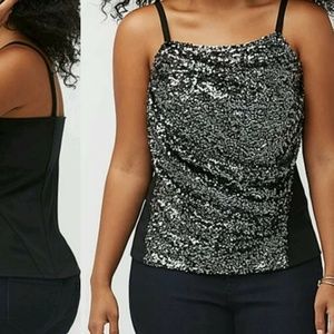 Lane Bryant Sequin Bustier Cami HW5825